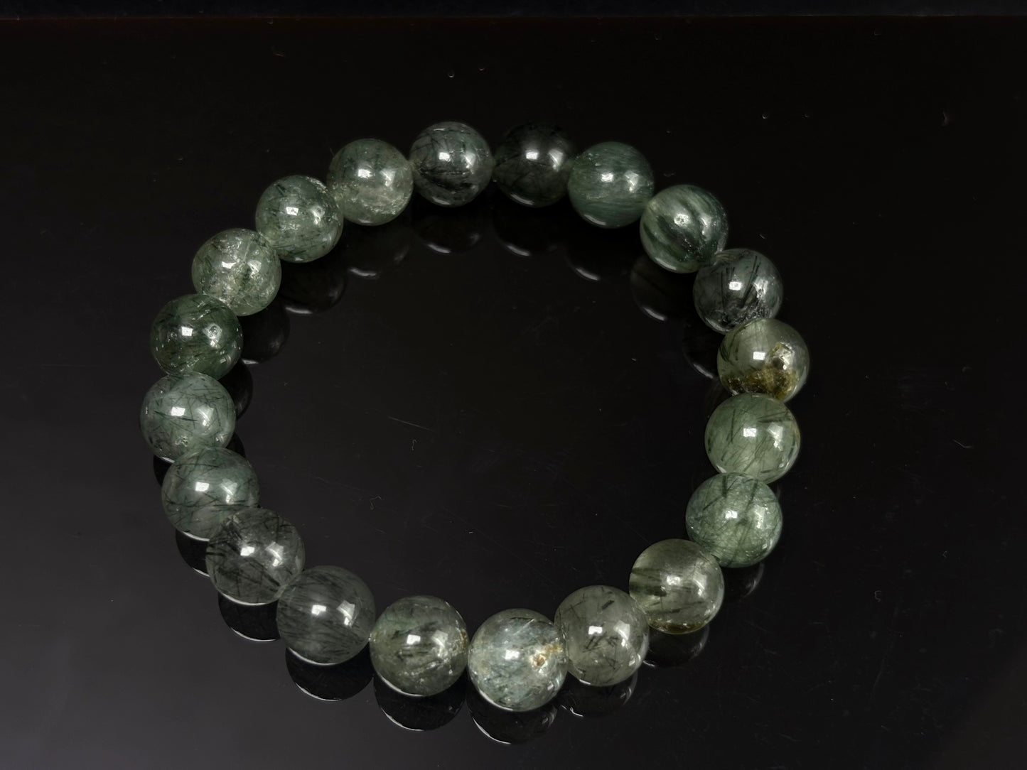 N06グリーンルチルクォーツ天然石(约9.5mm)