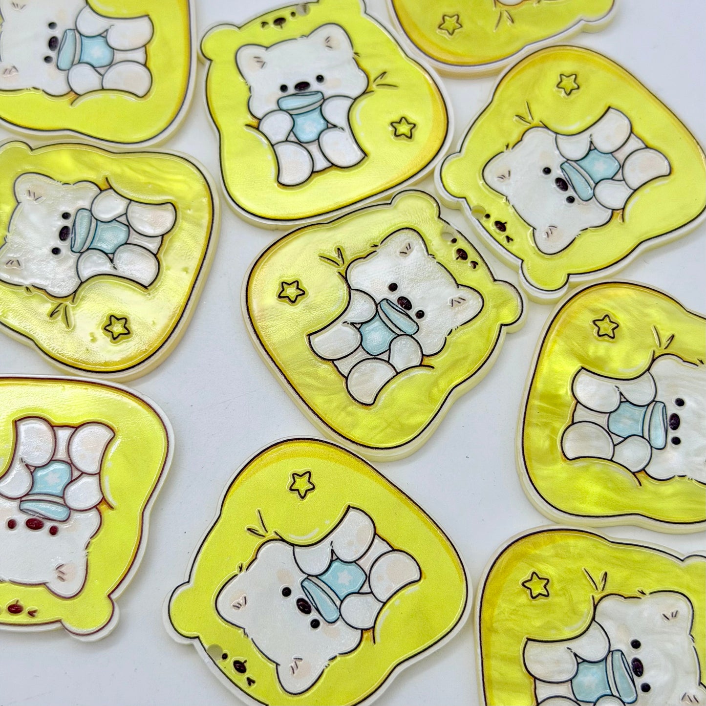 [開封]自由にビーズを組める可愛い DIY プレート オリジナルチャーム作り手芸素材