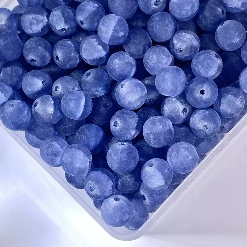 [開封] NEW.つや消し砕玉風ビーズ　DIY アクセサリーパーツ　水に濡れると透明に、壊れやすい