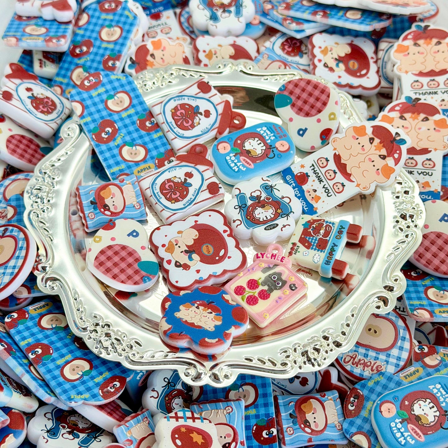 [開封]高品質 レジン & アクリルミックスビーズ 大粒メイン 100 種類以上