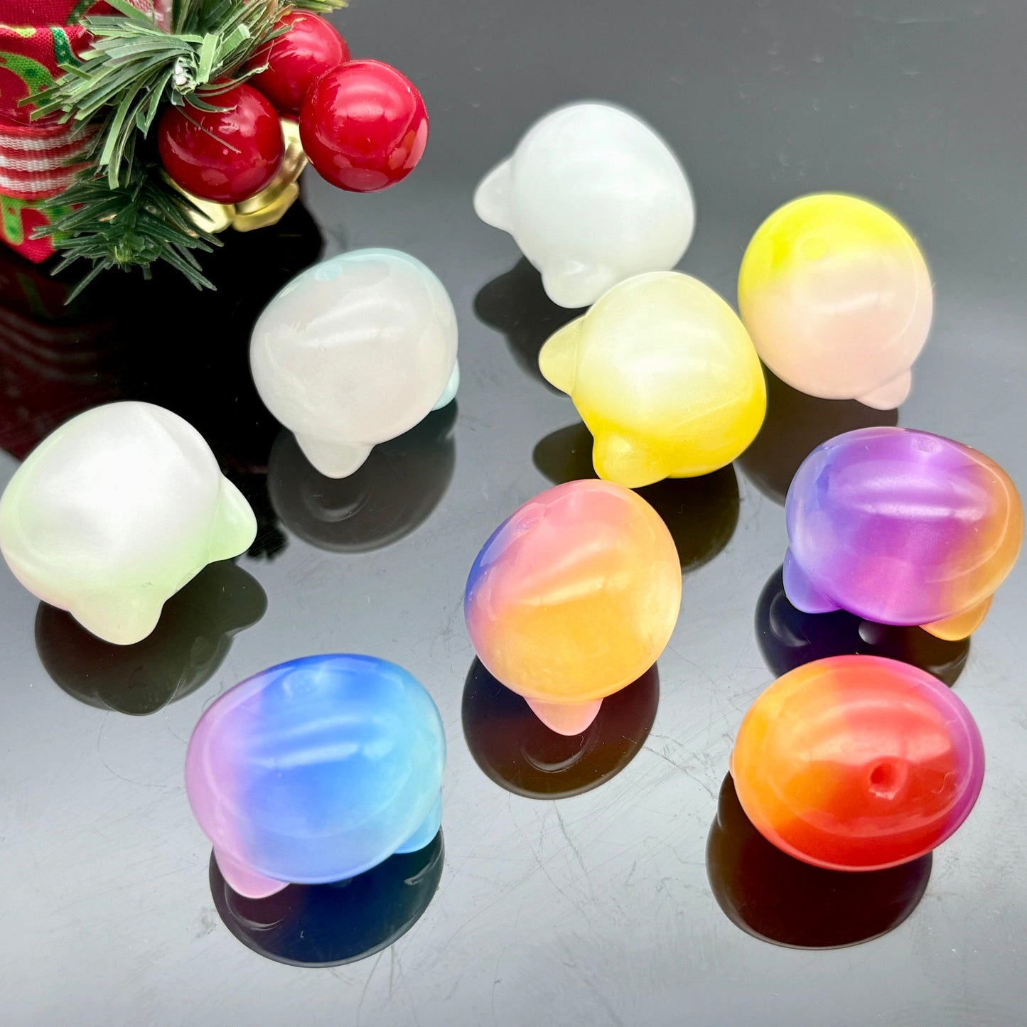 [開封]NEW.上質レジンビーズ 16/20/24mm 通し穴・片穴混在