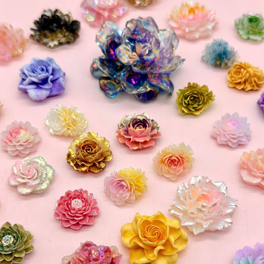 [開封] NEW.立体樹脂花 DIY 手芸パーツ