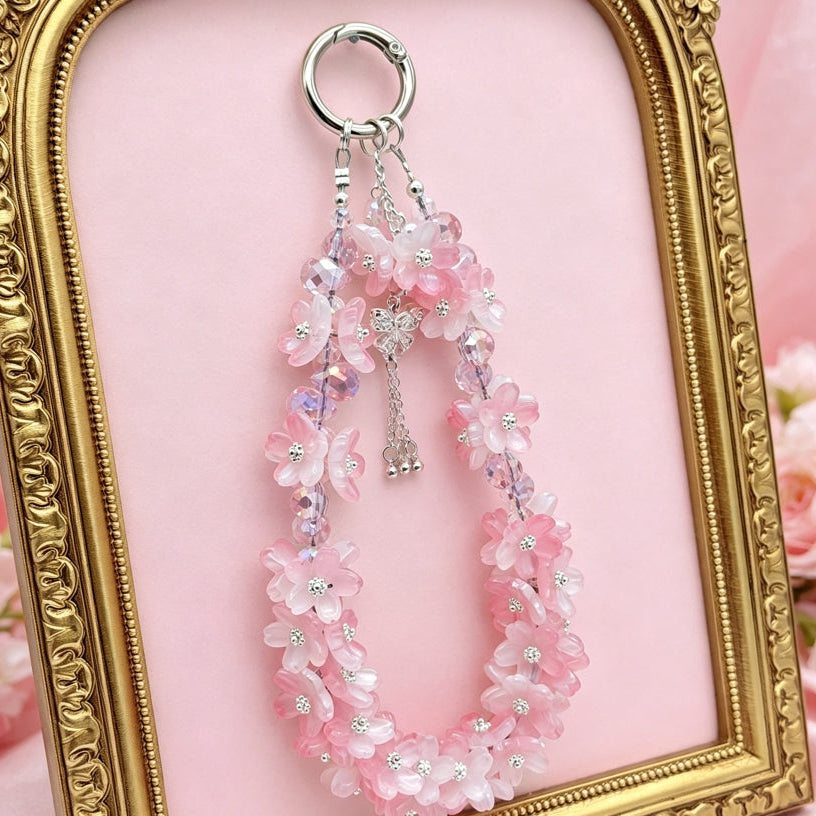 [開封] NEW高品質ガラス素材、華やか小桜モチーフ、約 10mm、ハンドメイド DIY 飾りパーツ