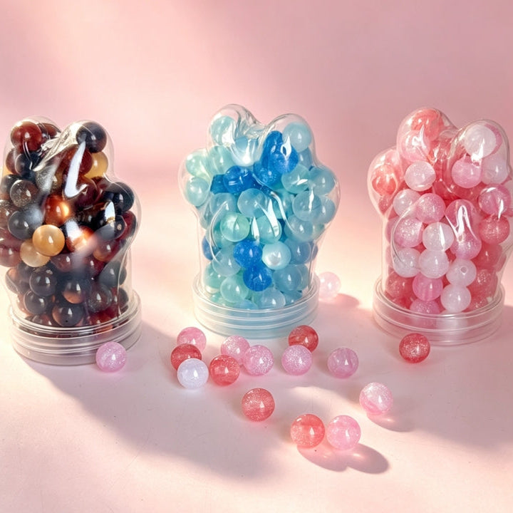 [開封] NEW.直径約 12mm レジン丸ビーズ、豊富なカラーと様々な工芸デザイン アクセサリー自作 DIY 手芸素材（50 種類以上）