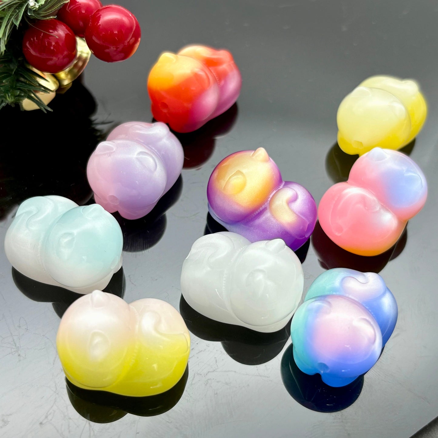 [開封]NEW.上質レジンビーズ 16/20/24mm 通し穴・片穴混在