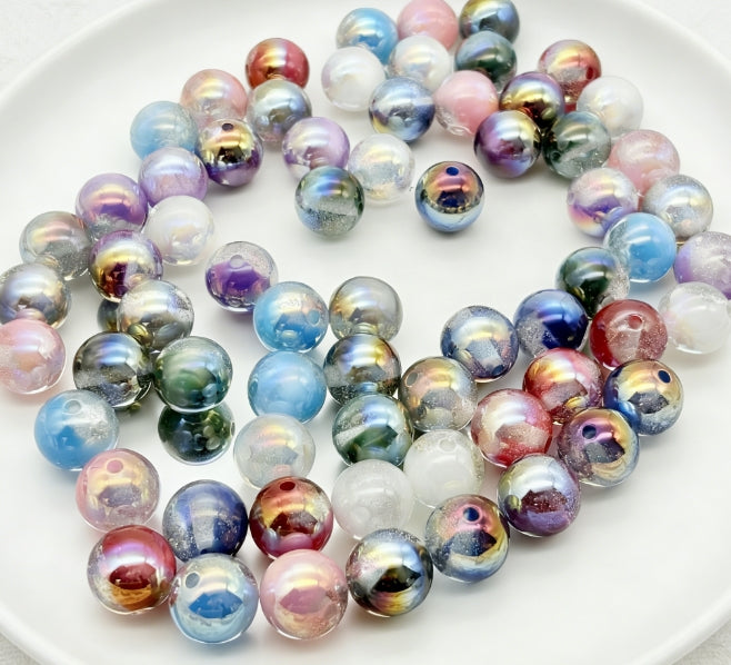 [開封]NEW.上質レジンビーズ 16/20/24mm 通し穴・片穴混在
