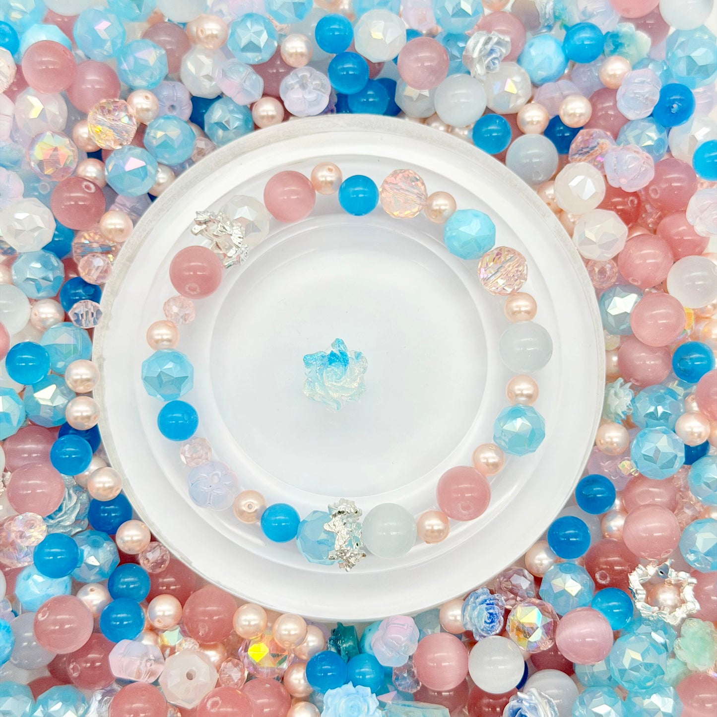 [開封] NEW.高品質ブレスレット素材 レジン・瑠璃・アクリル混合