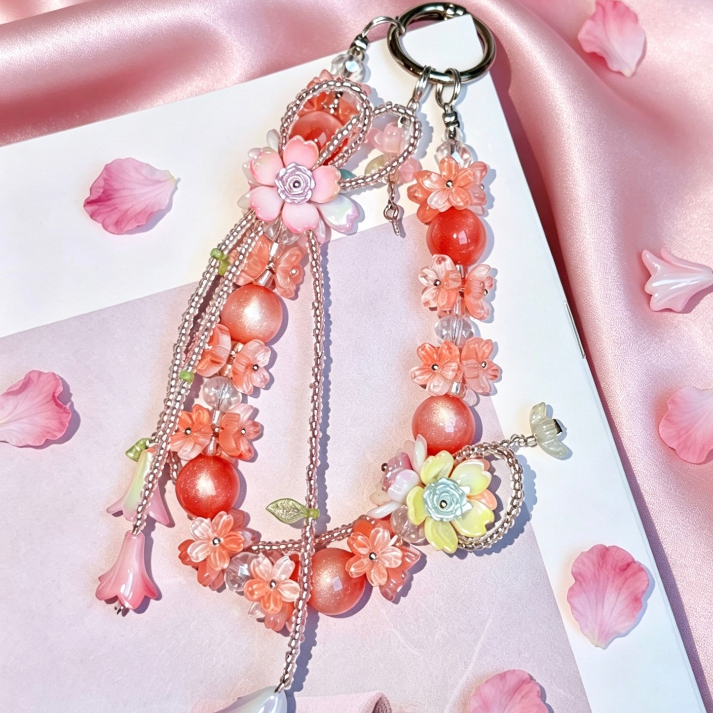 [開封] NEW浪漫桜モチーフ 完成品スマホストラップ